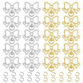20 шт. 2 цвета цинковый сплав карабины поворотные, поворотный карабин-лобстер, бантом