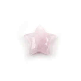 Natural Rose Quartzt Beads, No Hole, Star