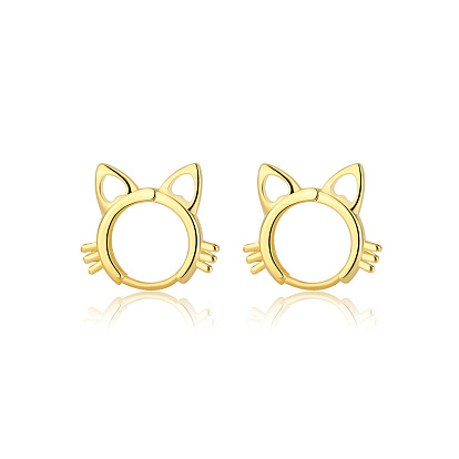 Cute Hollow Cat Ear Short Ear Clip - Sweet and Lovely Ear Jewelry.