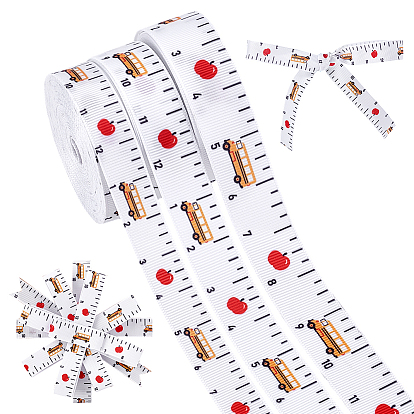 Полиэфирные ленты, автобус и яблоко, для упаковки подарков