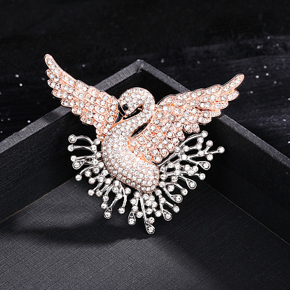 Лебедь сплав горный хрусталь значки на лацкан для рюкзака одежды