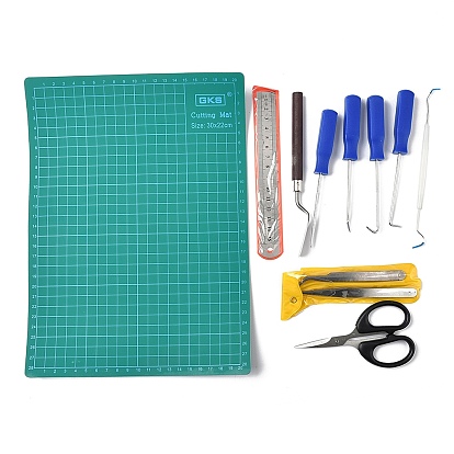 Наборы инструментов, коврик для резки ПВХ, линейка и ножницы из нержавеющей стали, металлическая лопата и другие инструменты