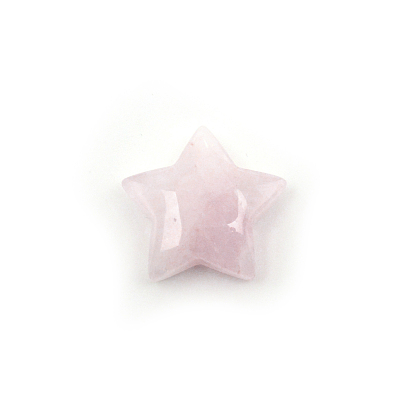 Natural Rose Quartzt Beads, No Hole, Star