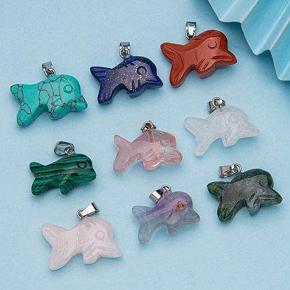 Драгоценный камень подвески, дельфин