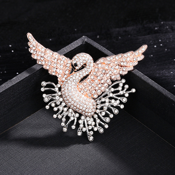 Лебедь сплав горный хрусталь значки на лацкан для рюкзака одежды