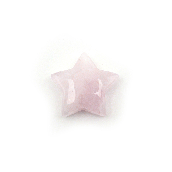 Natural Rose Quartzt Beads, No Hole, Star