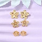 304 Stainless Steel Stud Earrings for Women, Flower, Ion Plating(IP)