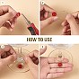 DIY Wine Glass Charms Making Kits, Including Brass Wine Glass Charm Rings, Number & Alphabet & Constellation Alloy Enamel Pendants