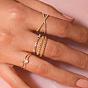Minimalist Cross-set Diamond Ring - Fashionable, Personalized, Non-fading Ring for Women.