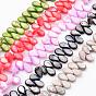 Natural Shell Beads Strands, Top Drilled Beads, Dyed, Teardrop