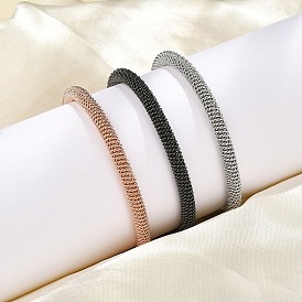 304 браслеты из нержавеющей стали с сеткой-цепочкой для женщин и мужчин, ионное покрытие (ip), с магнитной застежкой