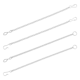 Unicraftale 304 Stainless Steel Curb Chain, with Hook & Clasp, for Tea Ball Connecter