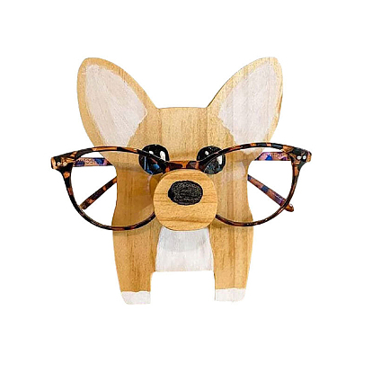 Dog Shaped Wooden Eyeglasses Display Stands, Single Sunglasses Storage Rack