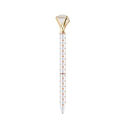 Plastic Diamond Painting Point Drill Pen, Polka Dot Pattern, Diamond Painting Tools, with Diamond Ornament