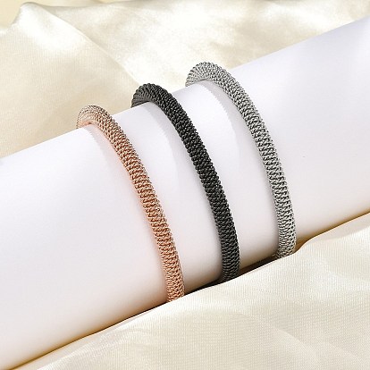 304 браслеты из нержавеющей стали с сеткой-цепочкой для женщин и мужчин, ионное покрытие (ip), с магнитной застежкой
