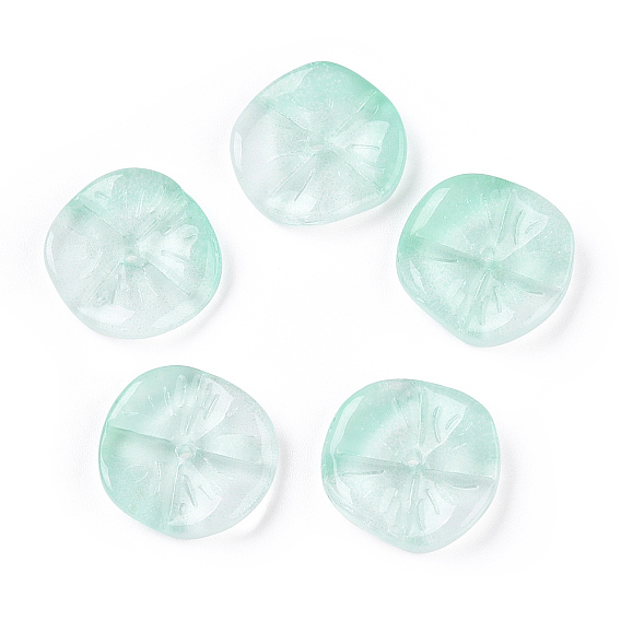 Выпечка расписные прозрачные стеклянные бусины, градиент цвета, цветок