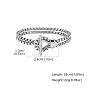 304 Cadena de acero inoxidable 2 Pulseras de hilo con cierres en forma de lágrima para hombre, libre de deslustre
