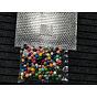 260pcs 26 couleurs de perles de bois naturel peintes, ronde