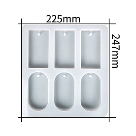 DIY Candle Silicone Molds, Resin Casting Molds, For UV Resin, Epoxy Resin Jewelry Making, Rectangle & Oval