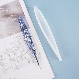 Moules en silicone pour stylo à bille bricolage, moules de résine, pour la résine UV, fabrication de bijoux en résine époxy