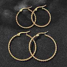 Серьги из 201 нержавеющей стали, с 304 штифтов из нержавеющей стали, вакуумное покрытие pvd, плоско-круглые