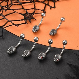 Змеиная голова 316 хирургические кольца из нержавеющей стали с кубическим цирконием для пупка, пирсинг пупка кольца, изогнутая штанга украшения для тела для женщин, античное серебро