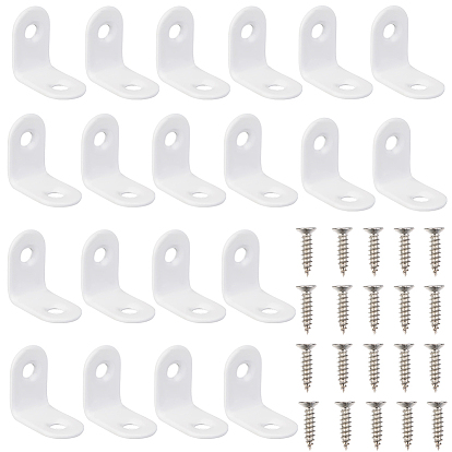 20 комплекты 304 кронштейны для плавающих полок из нержавеющей стали, угловой кронштейн для настенного крепления с винтами для мебели