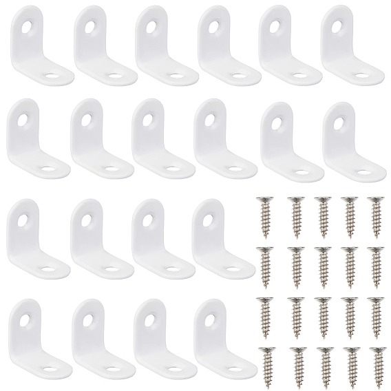 20 комплекты 304 кронштейны для плавающих полок из нержавеющей стали, угловой кронштейн для настенного крепления с винтами для мебели