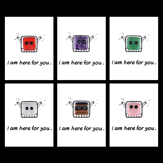 Квадратные витрины из натуральных драгоценных камней, с бумажными карточками, фигурка для украшения дома, энергетический камень рейки для исцеления