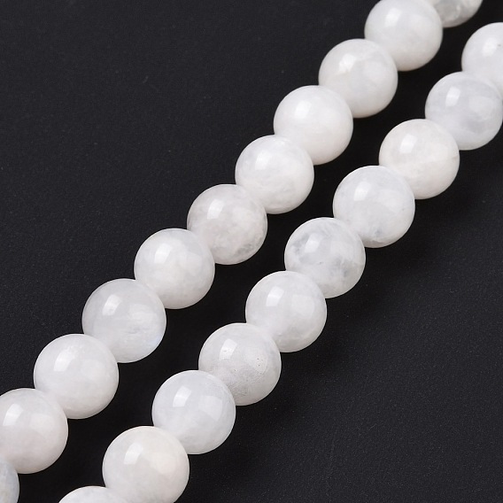 Natural Rainbow Moonstone Round Beads Strands