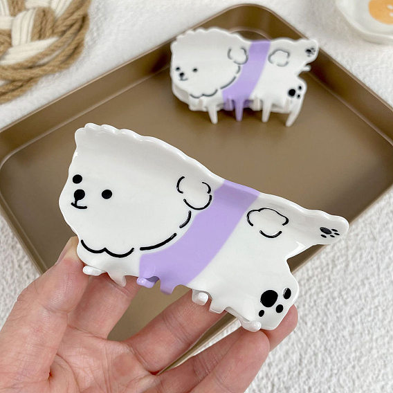 Заколки для волос в форме когтей из ацетата целлюлозы, аксессуары для волос для женщин и девочек, собака