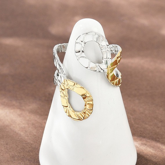 304 открытые манжеты из нержавеющей стали для женщин, ионное покрытие (ip), слезы