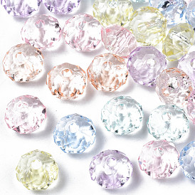 Transparent Acrylic Beads, Faceted, Abacus