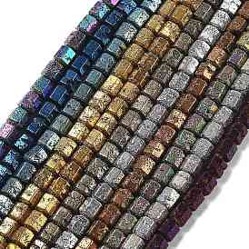 Гальванические бусины из натуральной лавы, шестиугольник