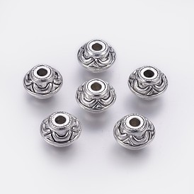 CCB Plastic Beads, Rondelle with Flower