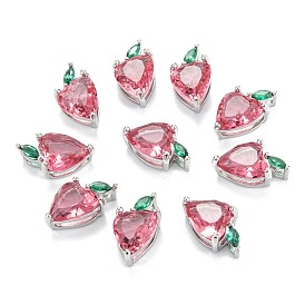 Латунь прелести циркония кубической, долговечный, сердце