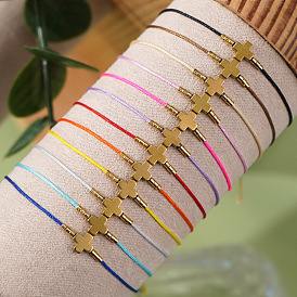 Летние браслеты из бисера и стеклянных бусин, немагнитный гематитовый крестик для женщин, с открытки