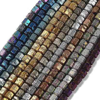 Гальванические бусины из натуральной лавы, шестиугольник