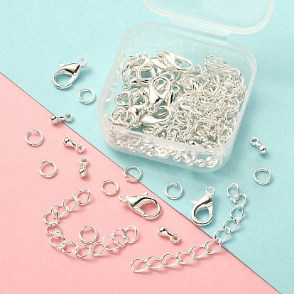 DIY End Chain Making Kit, Including Alloy Charms & Clasps, Iron Ends Chains & Jump Rings