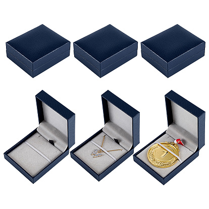 Бумажные коробки для хранения ожерелий, портативный дорожный футляр для украшений (ожерельев), прямоугольные