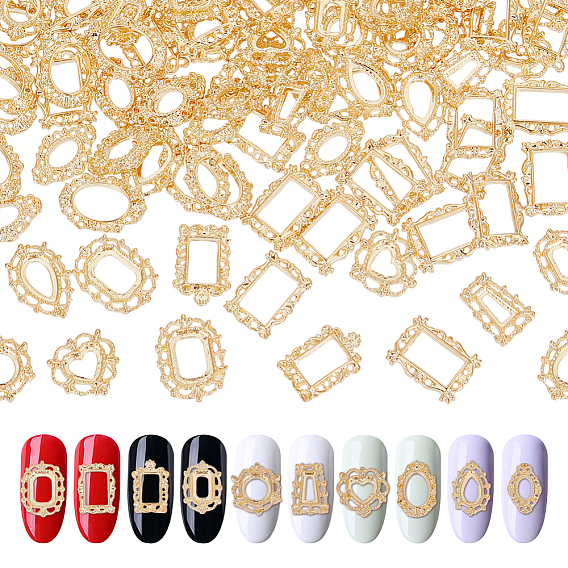 Сплав кабошонов, ногтей декоративные аксессуары, прямоугольник и овал