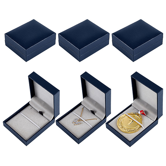 Бумажные коробки для хранения ожерелий, портативный дорожный футляр для украшений (ожерельев), прямоугольные