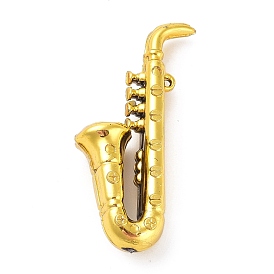 Creative Alloy Saxophone, Musical Instrument DIY Parts, for Dollhouse Accessories Pretending Prop Decorations