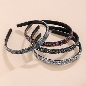 Rhinestone Hair Bands, Wide Cloth Hair Accessories for Women Girls