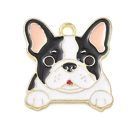 Colgantes de la aleación del esmalte, encantos de perros, dorado