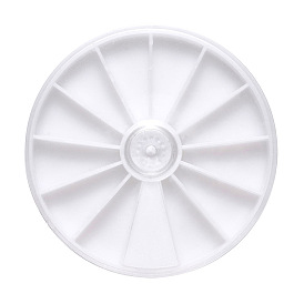 Plastic Bead Containers, Jewelry Box for Nail Art Decoration, Flat Round