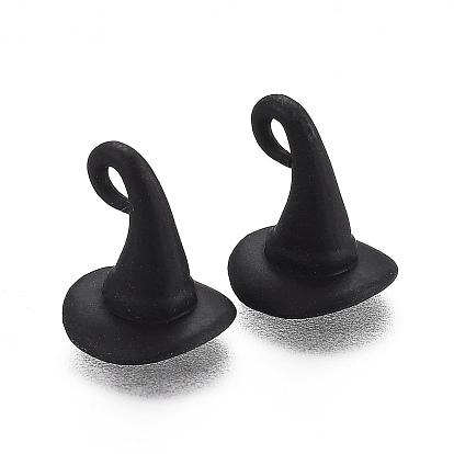 Подвески из сплава на хэллоуин, выпечка окрашены, 3 d волшебная шляпа