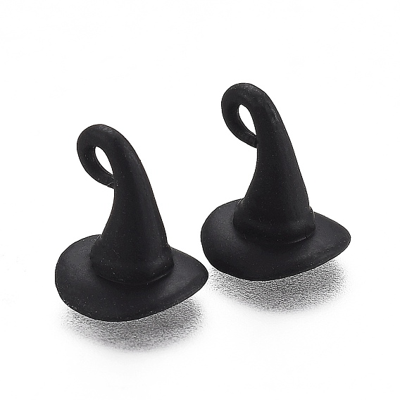 Подвески из сплава на хэллоуин, выпечка окрашены, 3 d волшебная шляпа