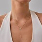 Буква v латунный прозрачный кубический цирконий и лариат ожерелья