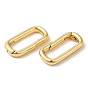 Brass Spring Gate Rings, Cadmium Free & Lead Free, Long-Lasting Plated, Rectangle
